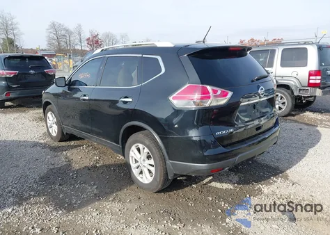 2014 Nissan Rogue Sv z USA, uszkodzony, nr VIN 5N1AT2MVXEC834758